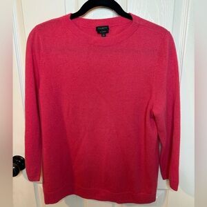 Talbots 100% Pure Cashmere Crewneck Sweater - Vibrant Pink - Women's Large